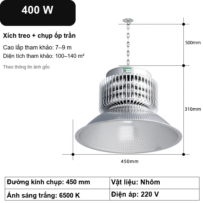 ĐÈN LED NHÀ XƯỞNG 100W - 500W 6 ĐÈN LED NHÀ XƯỞNG 100W - 500W - Ảnh 6