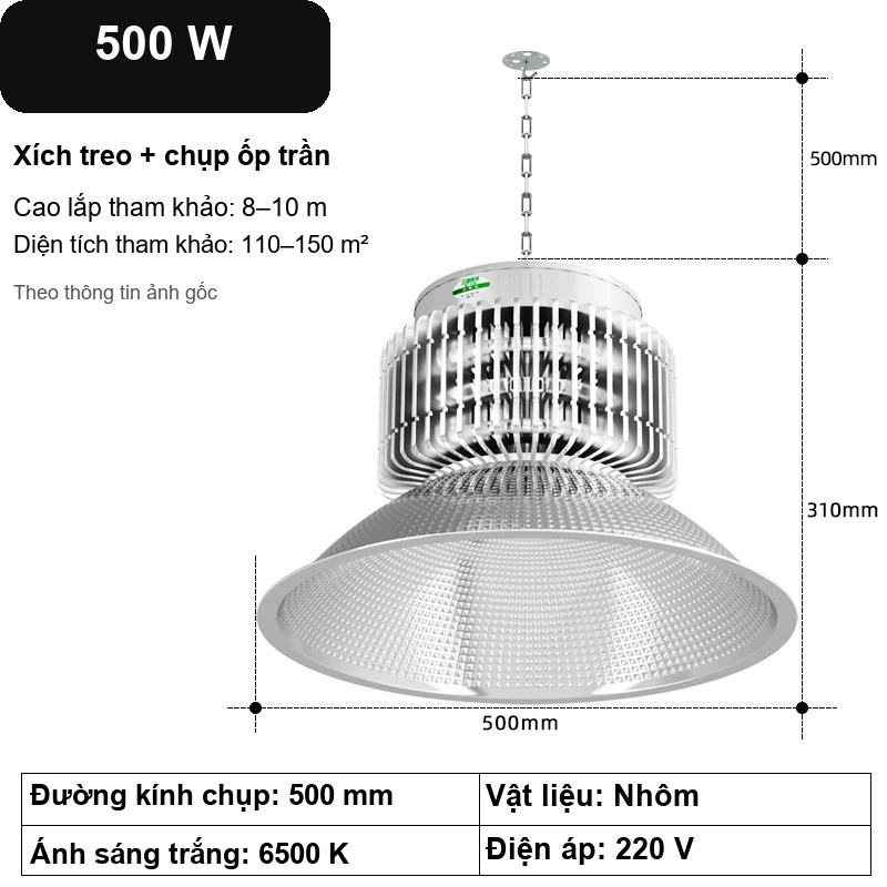 ĐÈN LED NHÀ XƯỞNG 100W - 500W 7 ĐÈN LED NHÀ XƯỞNG 100W - 500W - Ảnh 7