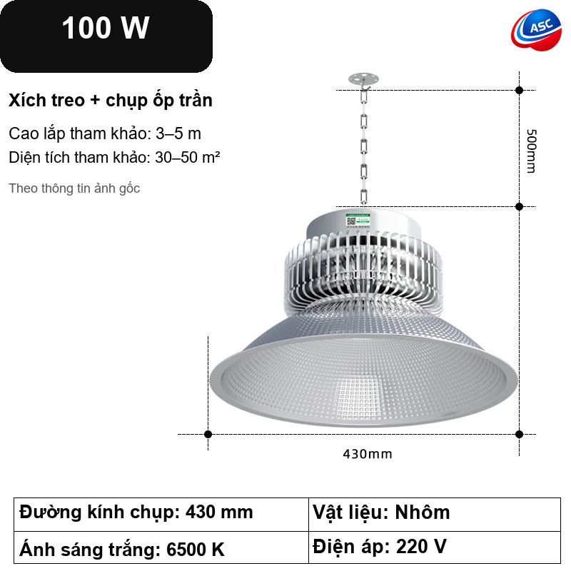 ĐÈN LED NHÀ XƯỞNG 100W - 500W 3 ĐÈN LED NHÀ XƯỞNG 100W - 500W - Ảnh 3