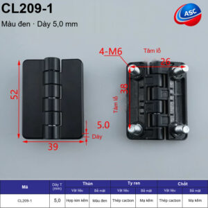 BẢN LỀ CÁNH BƯỚM CL209 7 Ban le canh buom CL209 Thong so 2