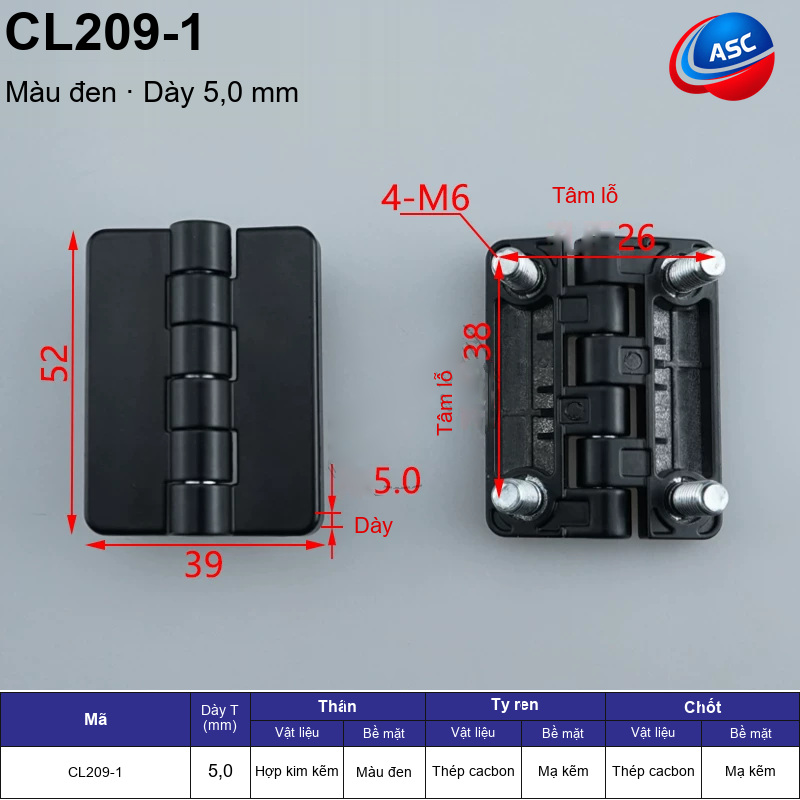 BẢN LỀ CÁNH BƯỚM CL209 4 BẢN LỀ CÁNH BƯỚM CL209 - Ảnh 4